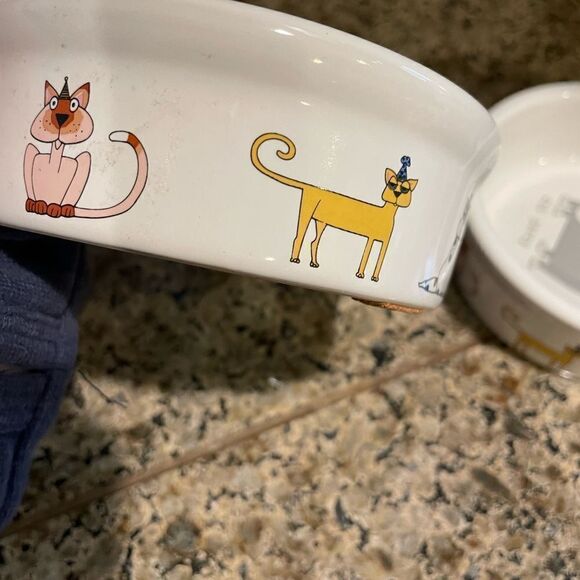 Ursula Dodge PARTY CAT Cat Bowls set of 2 - Picture 13 of 13